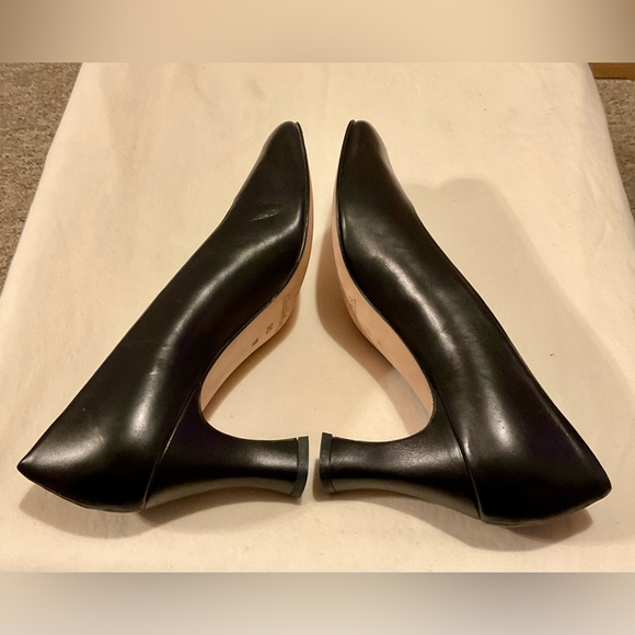 Claudia Ciuti Vintage Elegant Black Leather Pumps Size 9.5 M - Picture 4 of 8